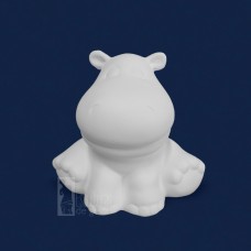 Cofre HIpopótamo 13cm Gesso Cru
