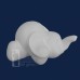 Cofre Elefante 17cm Gesso Cru