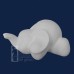 Cofre Elefante 17cm Gesso Cru