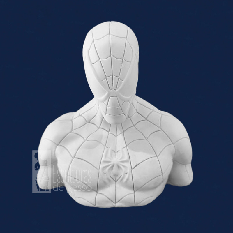 Cofre Homem Aranha 18cm Gesso Cru 
