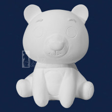 Cofre Urso Gesso Cru 19cm