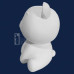 Cofre Urso Gesso Cru 19cm