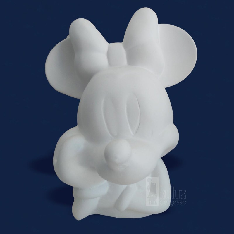 Cofre Minnie 28cm Gesso Cru