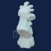 Cofre Busto Galo 26cm Gesso Cru