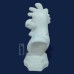 Cofre Busto Galo 26cm Gesso Cru