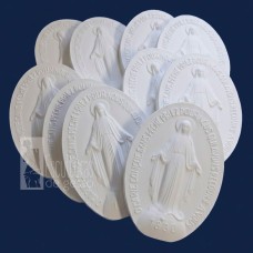 Medalha Nossa Senhora das Graças 13cm Gesso Cru Kit com 10