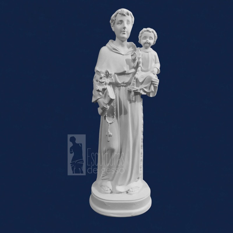 Imagem Santo Antônio 22cm Gesso Cru