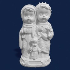 Imagem Sagrada Familia Baby Gesso Cru 20cm