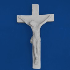 Crucifixo de Parede  35x20cm Gesso Cru