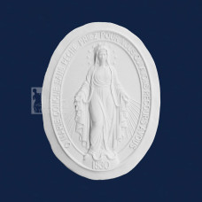 Medalha de Nossa Senhora das Graças gesso Cru 12cm Medalha de Nossa Senhora das Graças gesso Cru 12cm