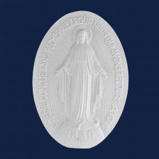 Medalha Milagrosa de Nossa Senhora das Graças gesso Cru 14cm