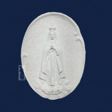 Medalha Nossa Senhora de Fátima gesso Cru 10cm