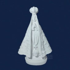Imagem Nossa Senhora Aparecida Manto Bordado 22cm Gesso Cru