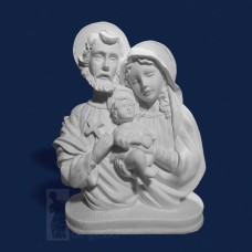 Busto Sagrada Família em Gesso Cru 19cm