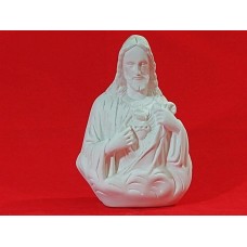 Busto Sagrado Coração de Jesus Gesso Cru 15cm